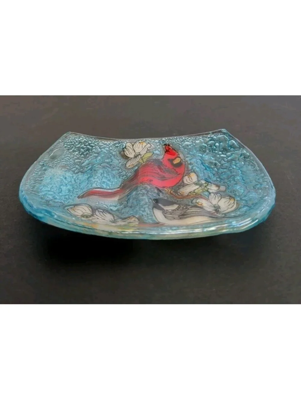 Fair Trade Winds Recycled Glass Soap Dish Hand Made In Ecuador